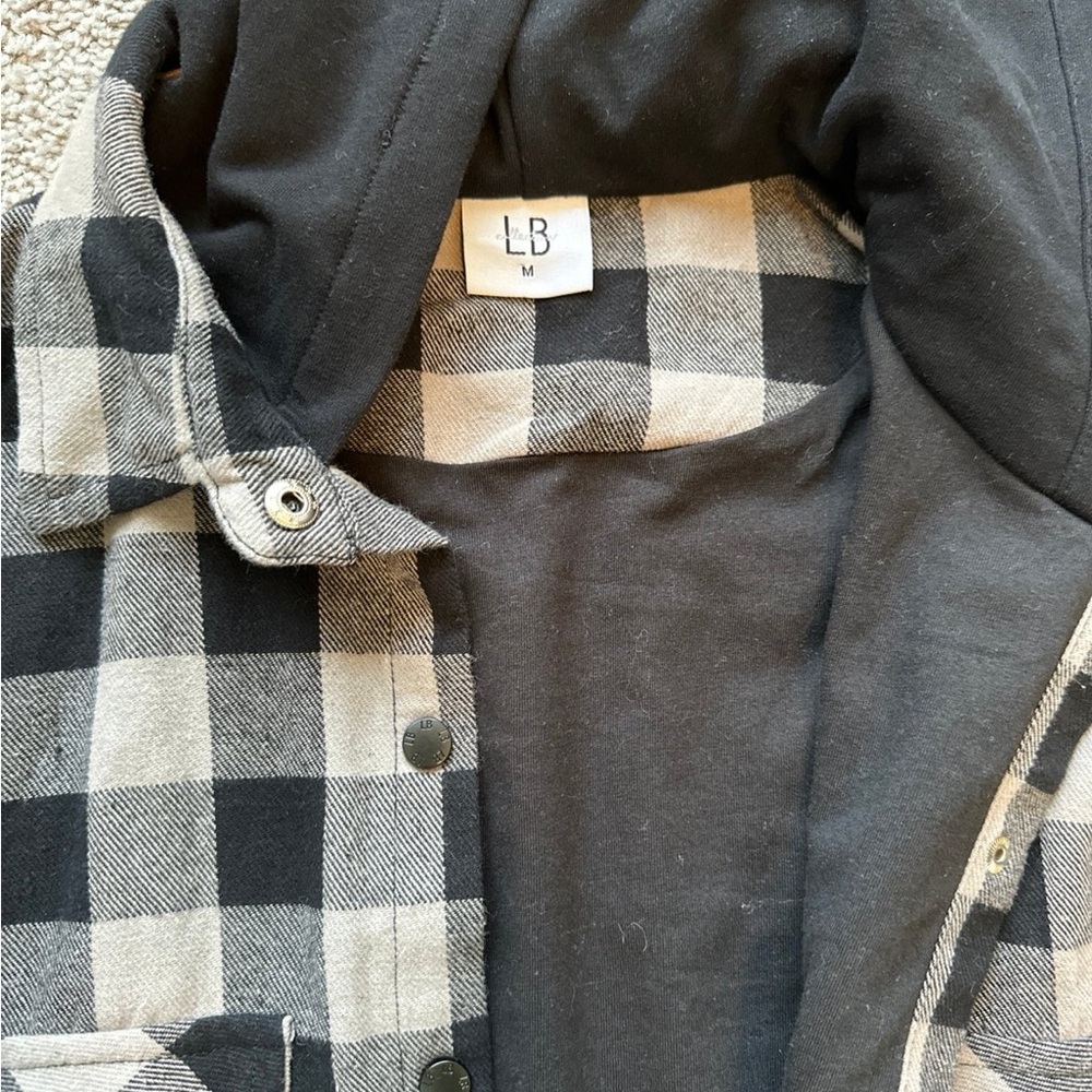 Little bipsy adult hooded flannel mushroom - Picture 2 of 3